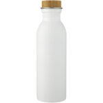 Kalix 650 ml stainless steel water bottle – White front view