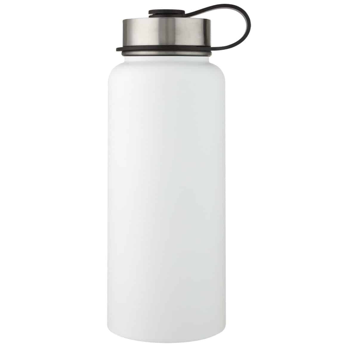 Supra 1 L copper vacuum insulated sport bottle with 2 lids – White front view