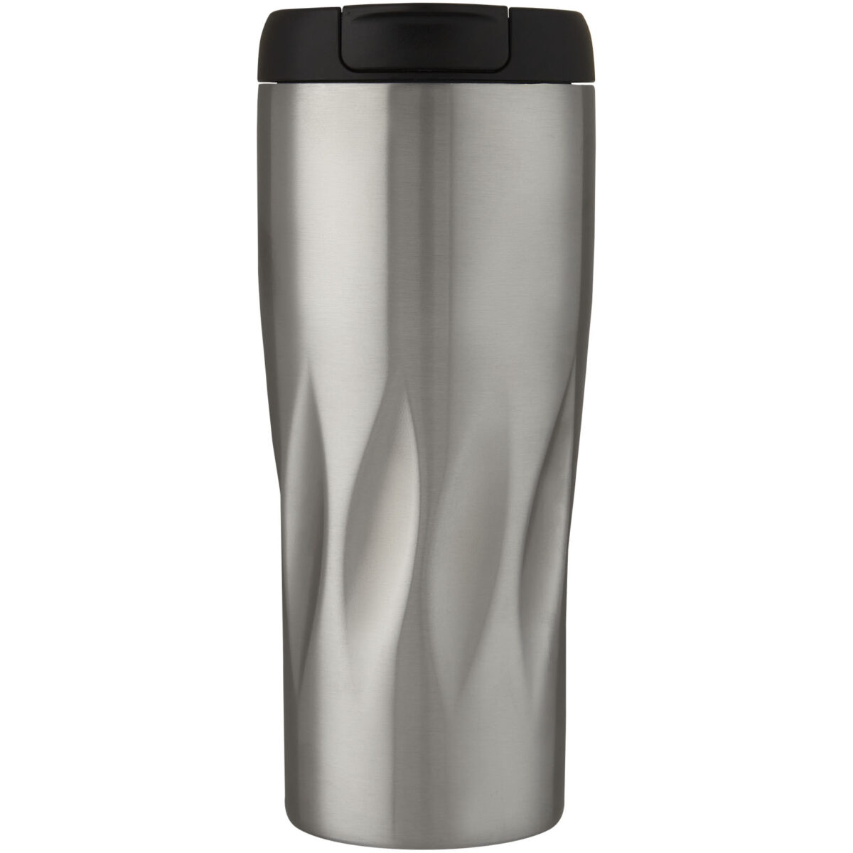 Waves 450 ml copper vacuum insulated tumbler – Silver front view