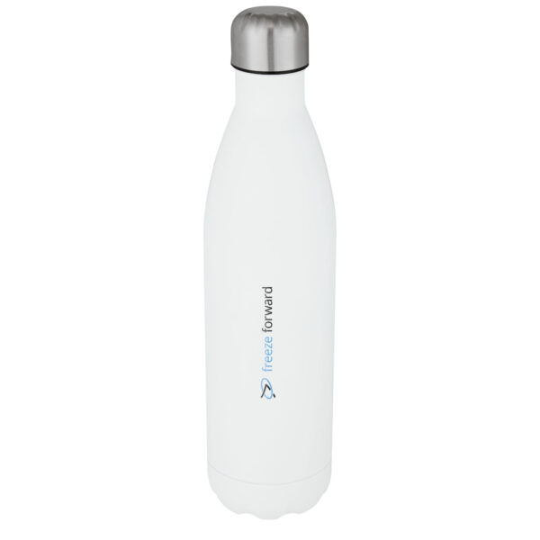 Cove 750 ml vacuum insulated stainless steel bottle – White with logo