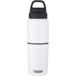 CamelBak® MultiBev vacuum insulated stainless steel 500 ml bottle and 350 ml cup – White front view