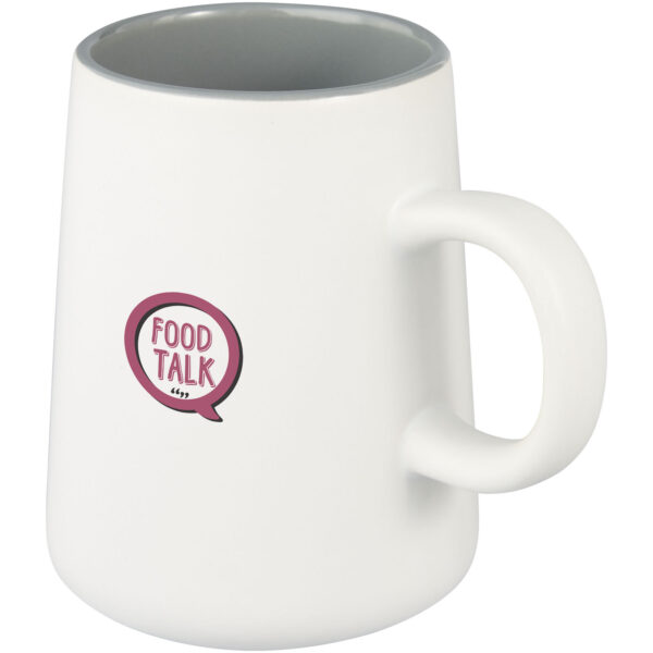 Joe 450 ml ceramic mug – White with logo