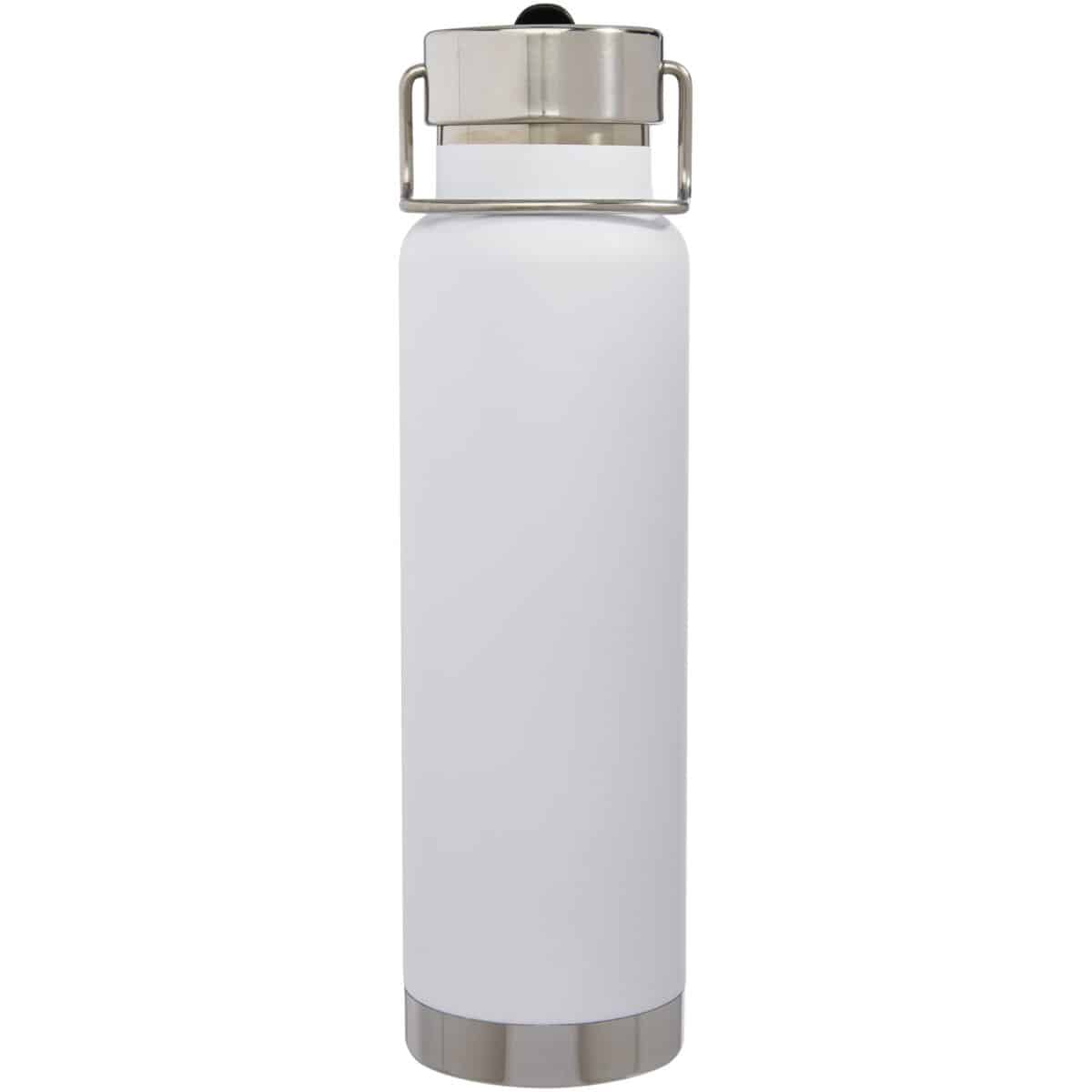 Thor 750 ml copper vacuum insulated sport bottle – White front view