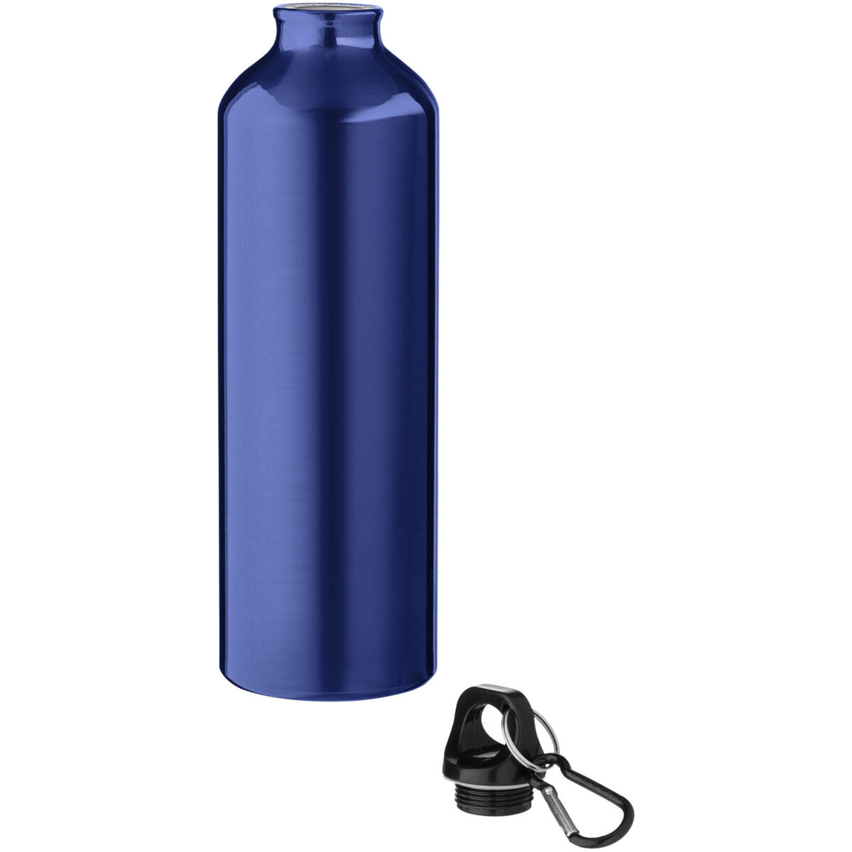 Oregon 770 ml RCS certified recycled aluminium water bottle with carabiner – Blue extra view