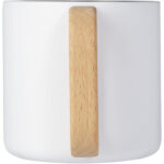 Bjorn 360 ml RCS certified recycled stainless steel mug with copper vacuum insulation – White back view