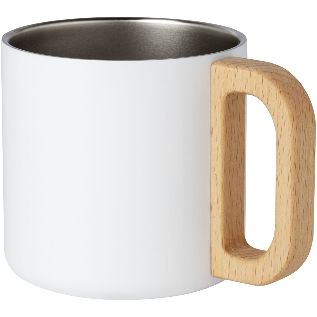 Bjorn 360 ml RCS certified recycled stainless steel mug with copper vacuum insulation – White extra view