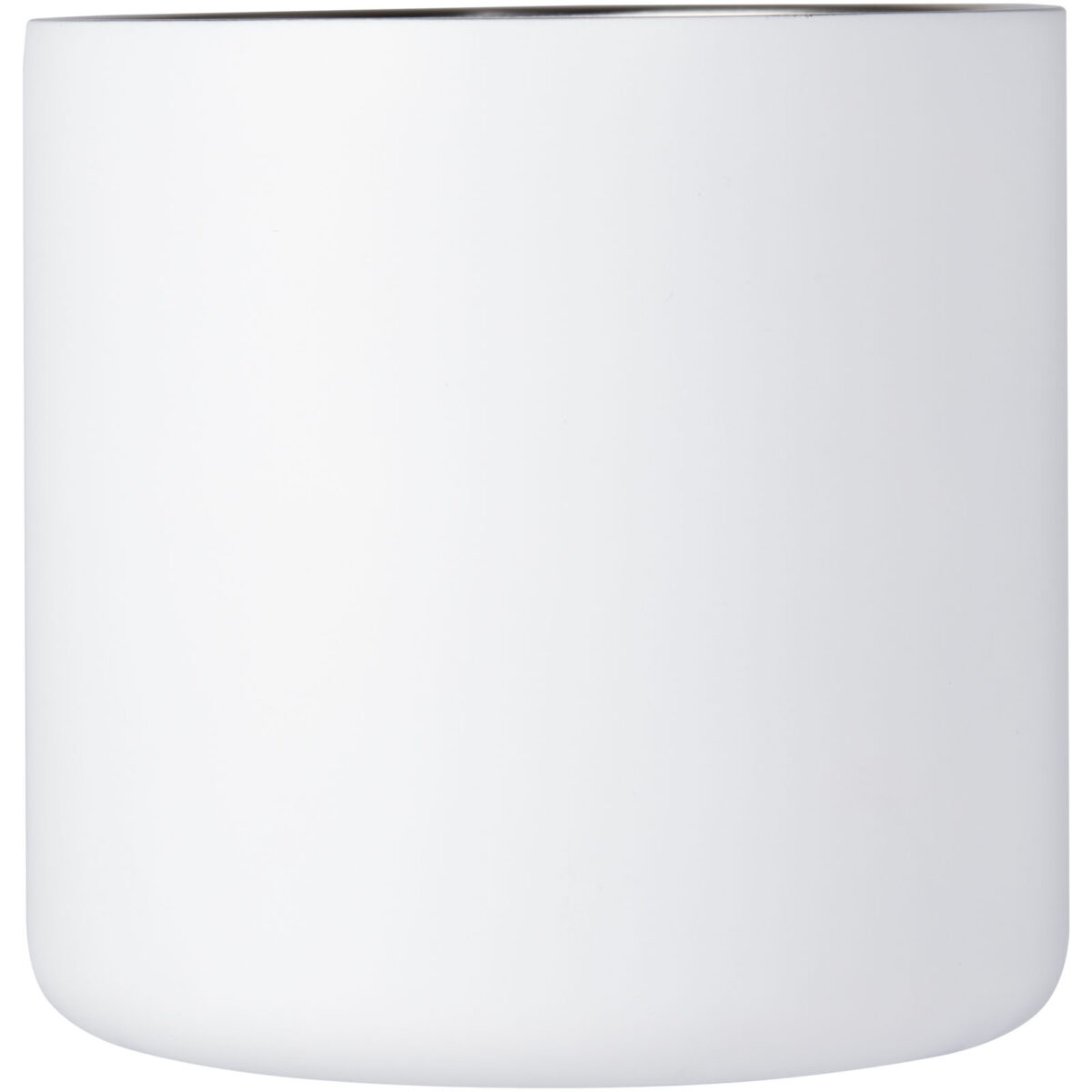 Bjorn 360 ml RCS certified recycled stainless steel mug with copper vacuum insulation – White front view