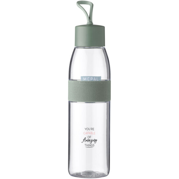 Mepal Ellipse 500 ml water bottle – Sage with logo