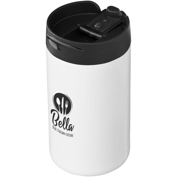 Mojave 250 ml RCS certified recycled stainless steel insulated tumbler – White with logo
