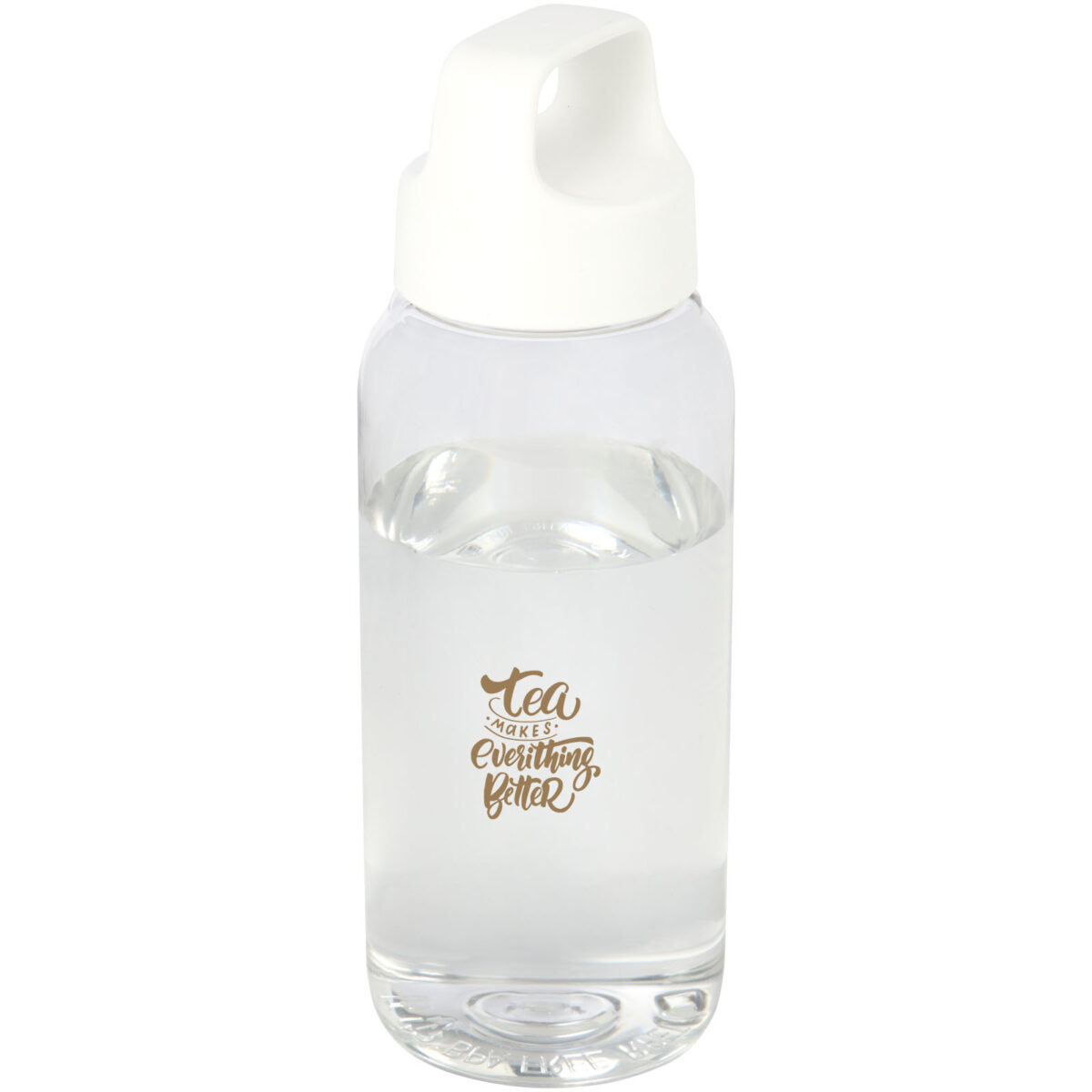 Bebo 500 ml recycled plastic water bottle – White with logo