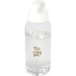 Bebo 500 ml recycled plastic water bottle – White with logo