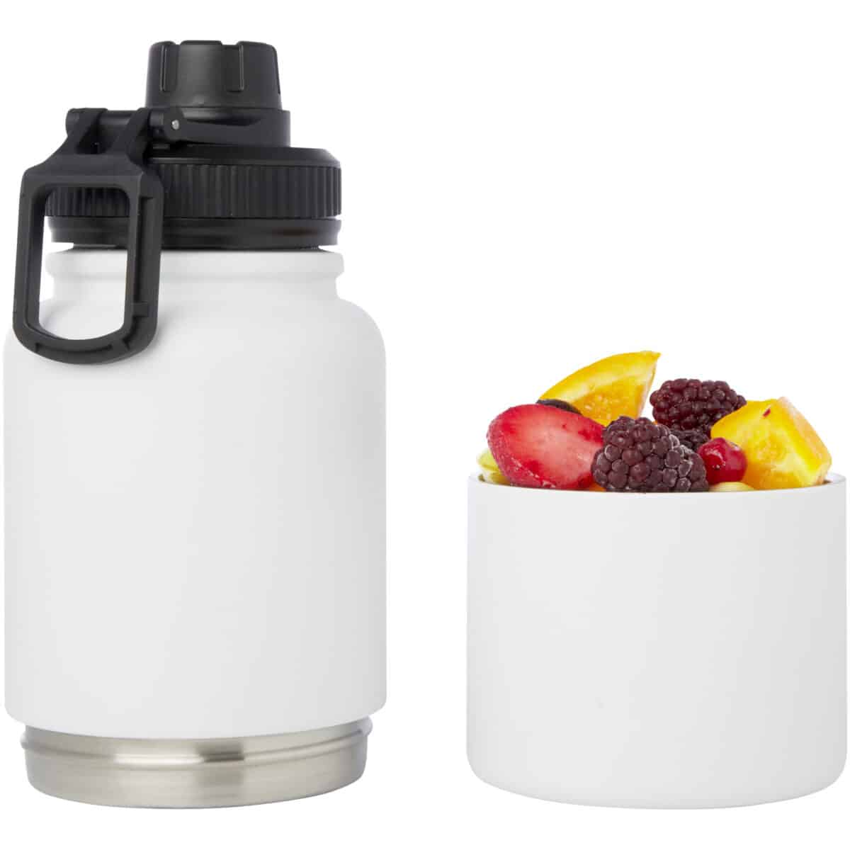 Dupeca 840 ml RCS certified stainless steel insulated sport bottle – White extra view