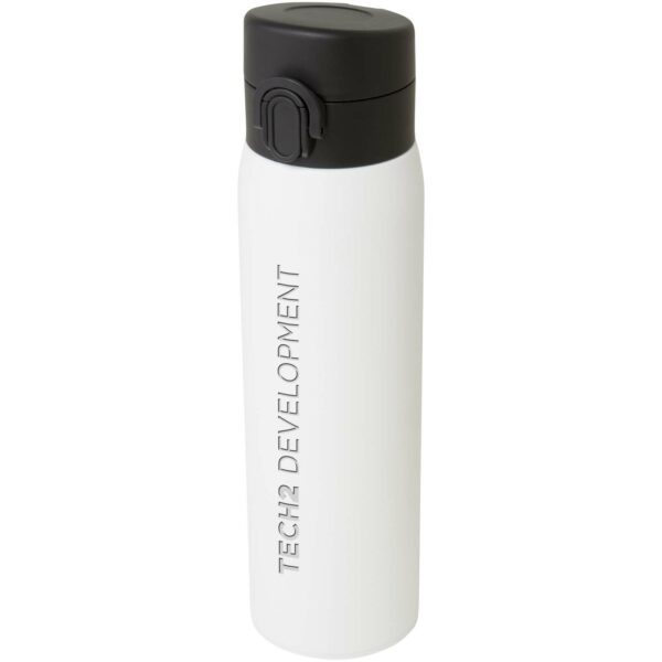 Sika 450 ml RCS certified recycled stainless steel insulated flask – White with logo