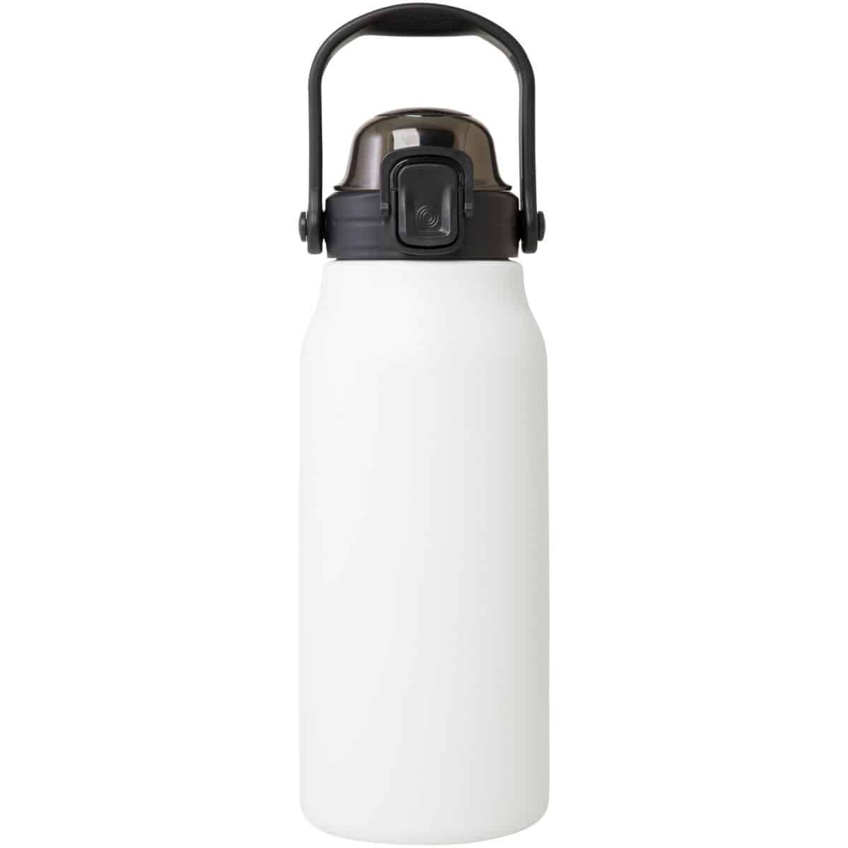 Giganto 1600 ml RCS certified recycled stainless steel copper vacuum insulated bottle – White front view
