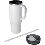 Melbourne 1200 ml RCS certified insulated tumbler with straw – White extra view