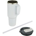 Sydney 1200 ml double wall RCS certified copper vacuum insulated tumbler with straw – White extra view