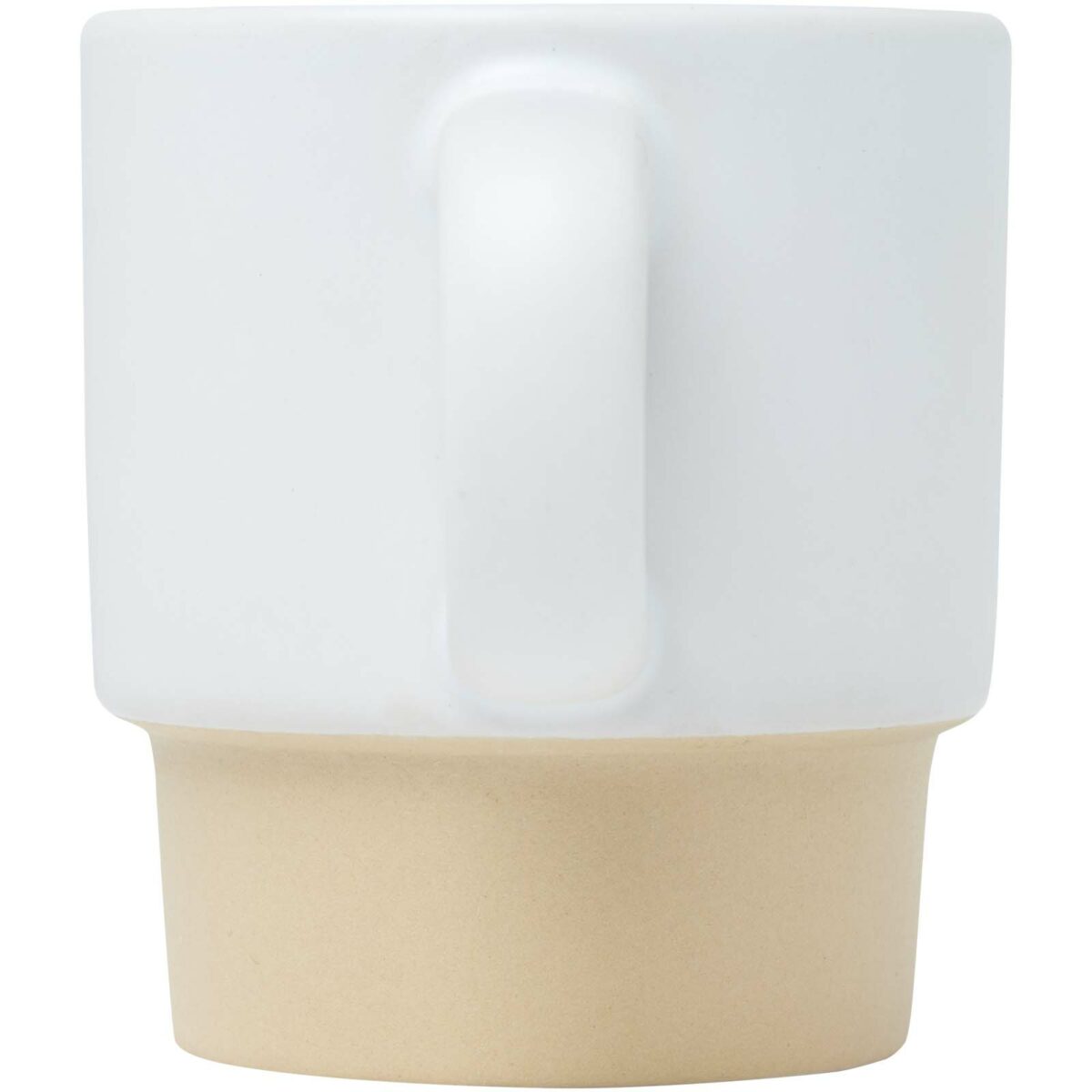 Olympia 130 ml stackable expresso cup with clay bottom – White back view