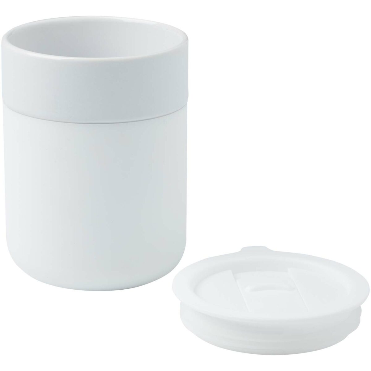 Java 330 ml ceramic tumbler with silicone wrap and plastic lid – White extra view