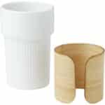 Fika 340 ml tumbler with bamboo sleeve – White extra view