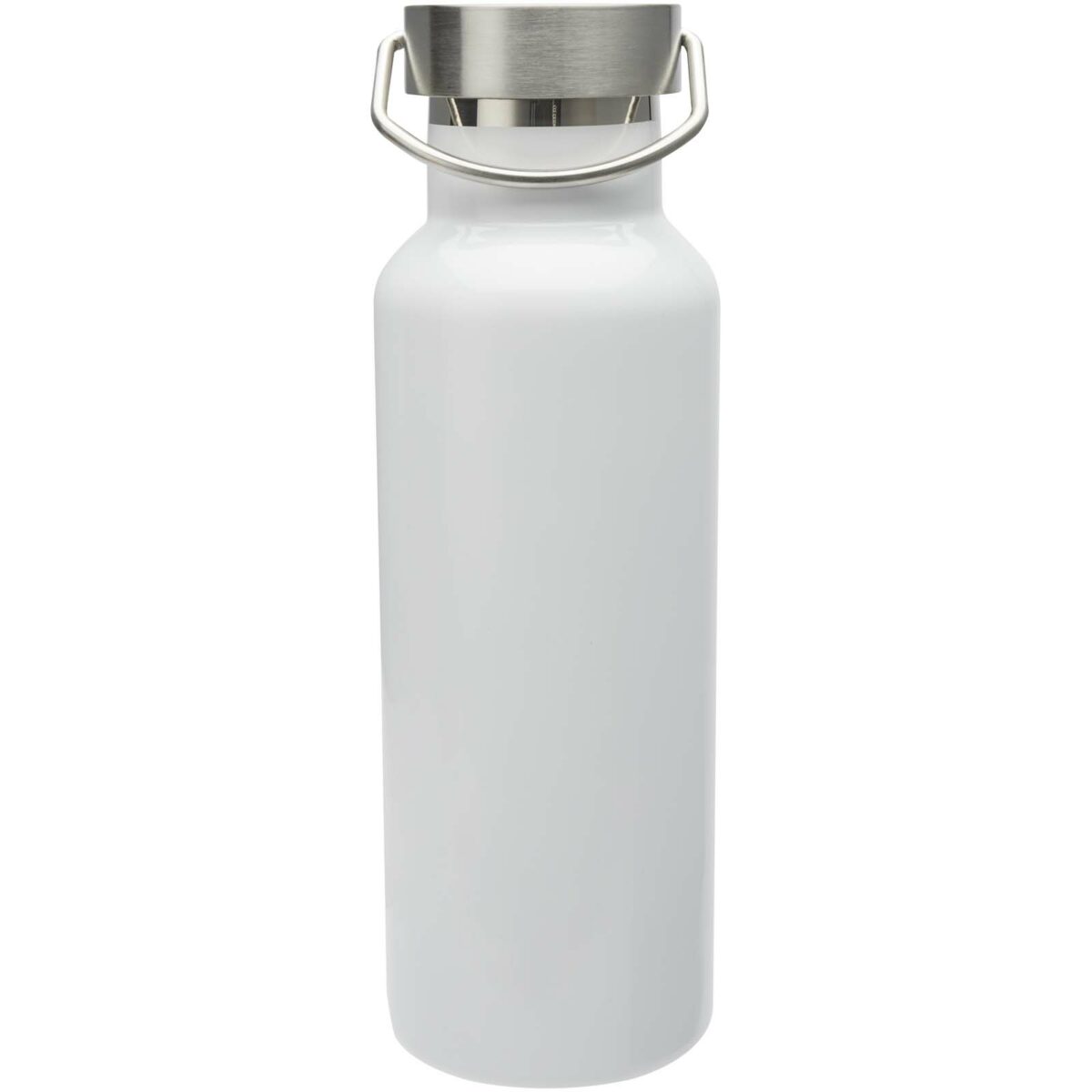 Thor 500 ml RCS certified recycled stainless steel water bottle – White front view