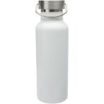 Thor 500 ml RCS certified recycled stainless steel water bottle – White front view
