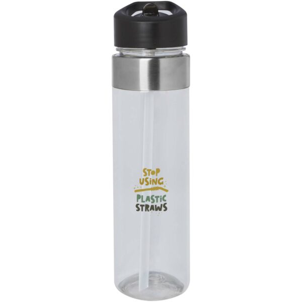 Dylan 650 ml Tritan water bottle with flip spout lid – Transparent clear with logo