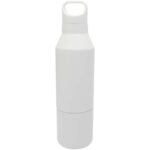 Odessy 600 ml RCS certified recycled stainless steel insulated bottle with 300 ml cup – White back view