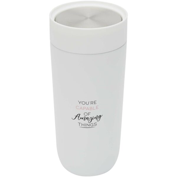 Camden 350 ml RCS certified stainless steel tumbler – White with logo