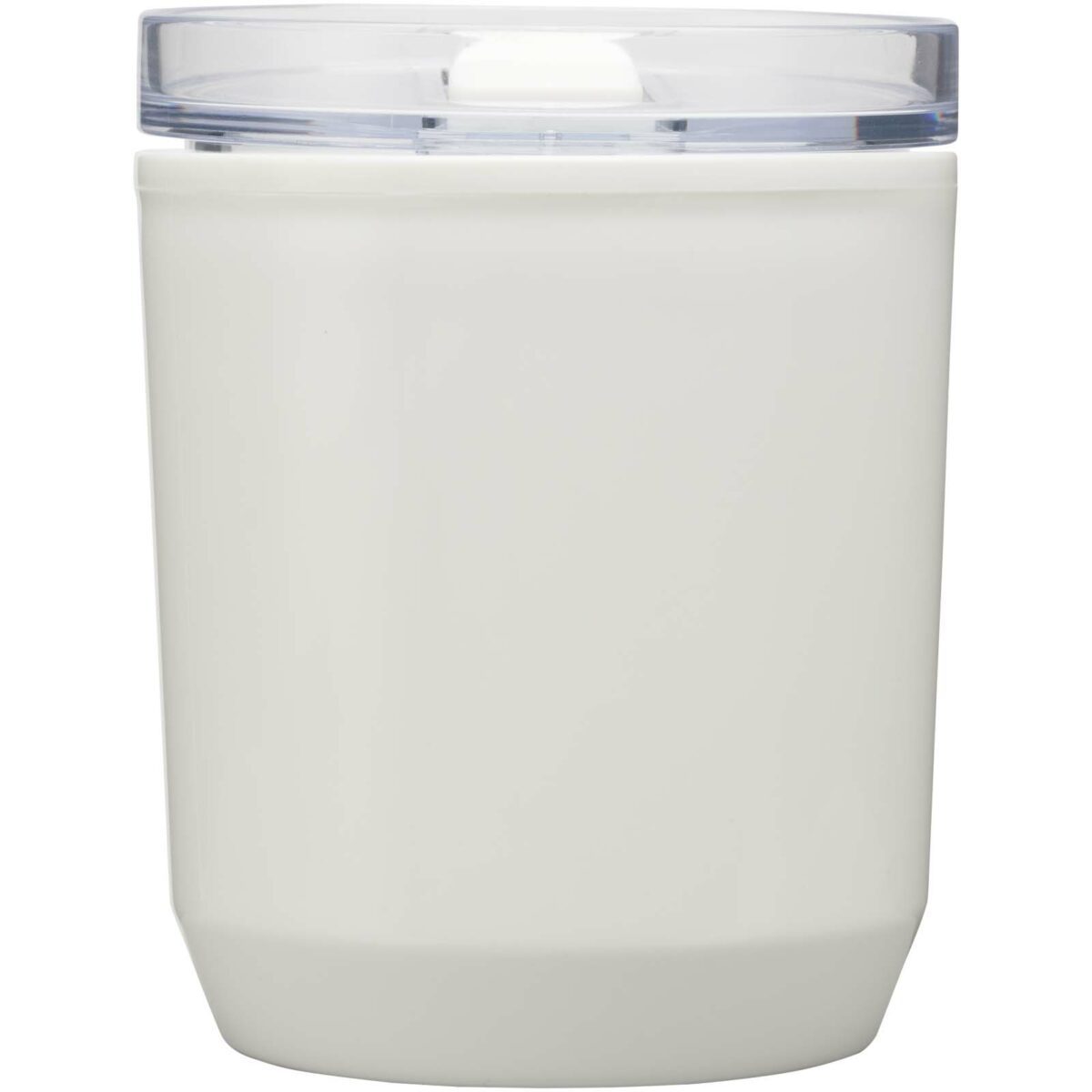 Hudson 180 ml recycled plastic double-wall tumbler – White back view