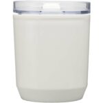 Hudson 180 ml recycled plastic double-wall tumbler – White back view