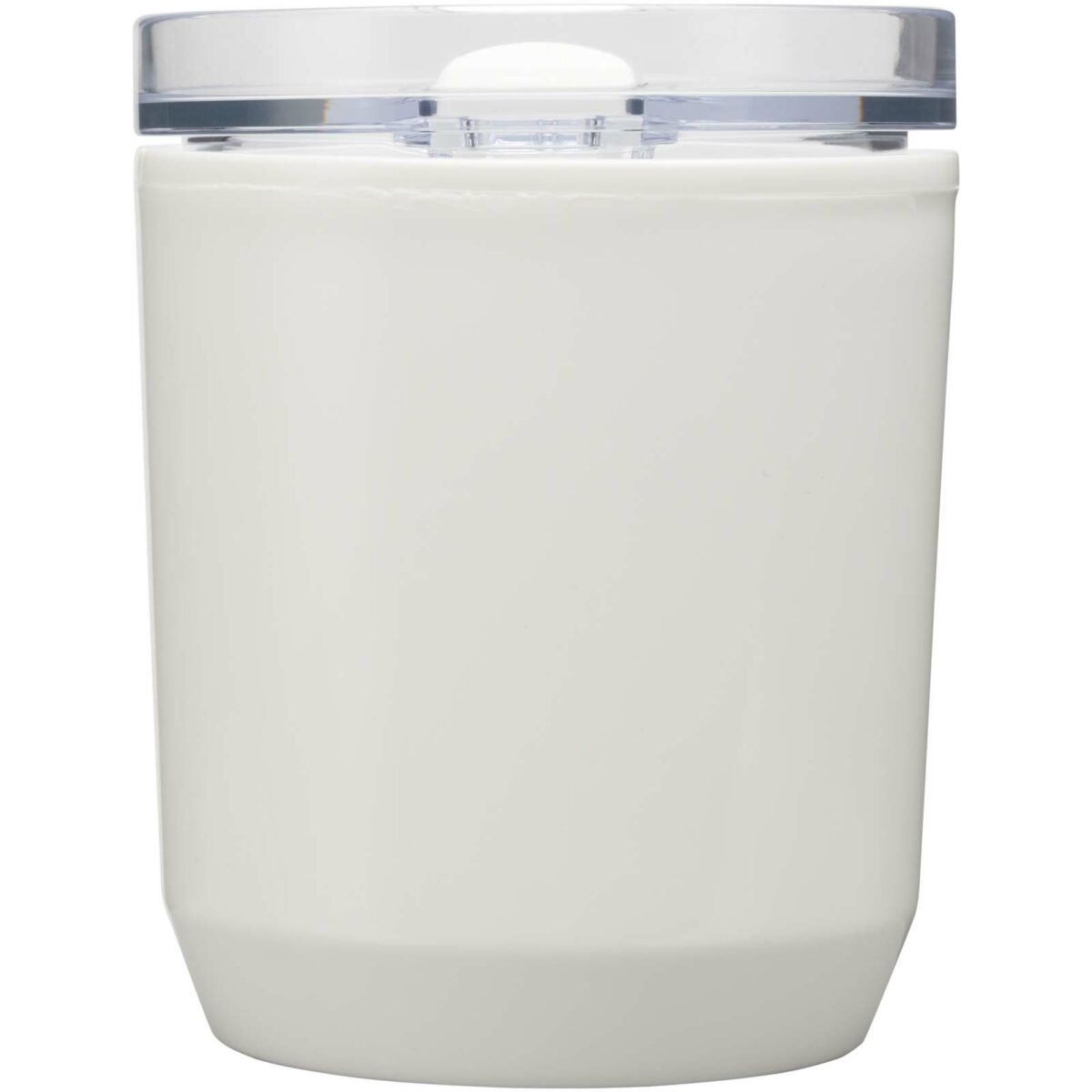 Hudson 180 ml recycled plastic double-wall tumbler – White front view