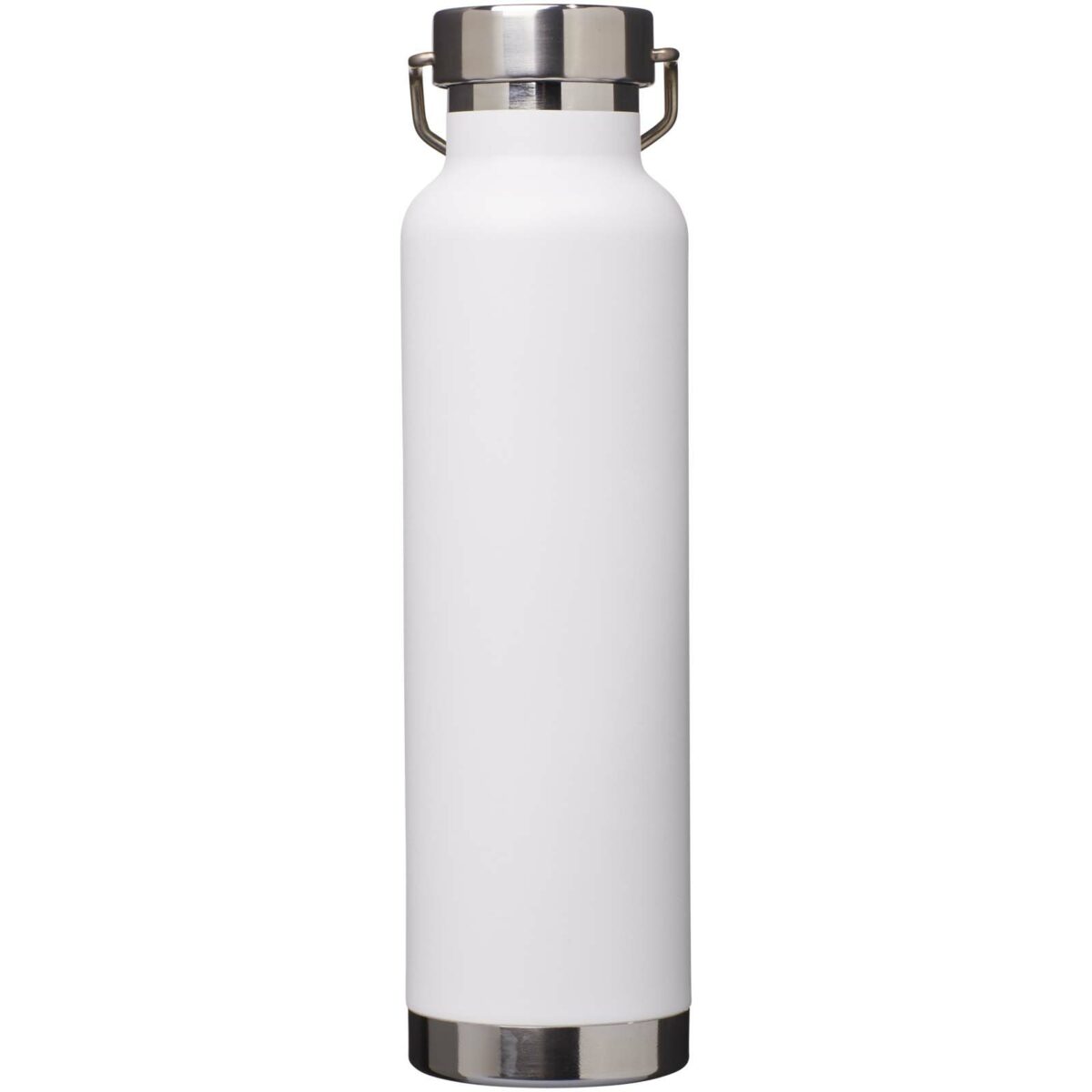 Thor 650 ml RCS recycled stainless steel copper vacuum insulated water bottle – White back view