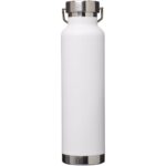 Thor 650 ml RCS recycled stainless steel copper vacuum insulated water bottle – White back view