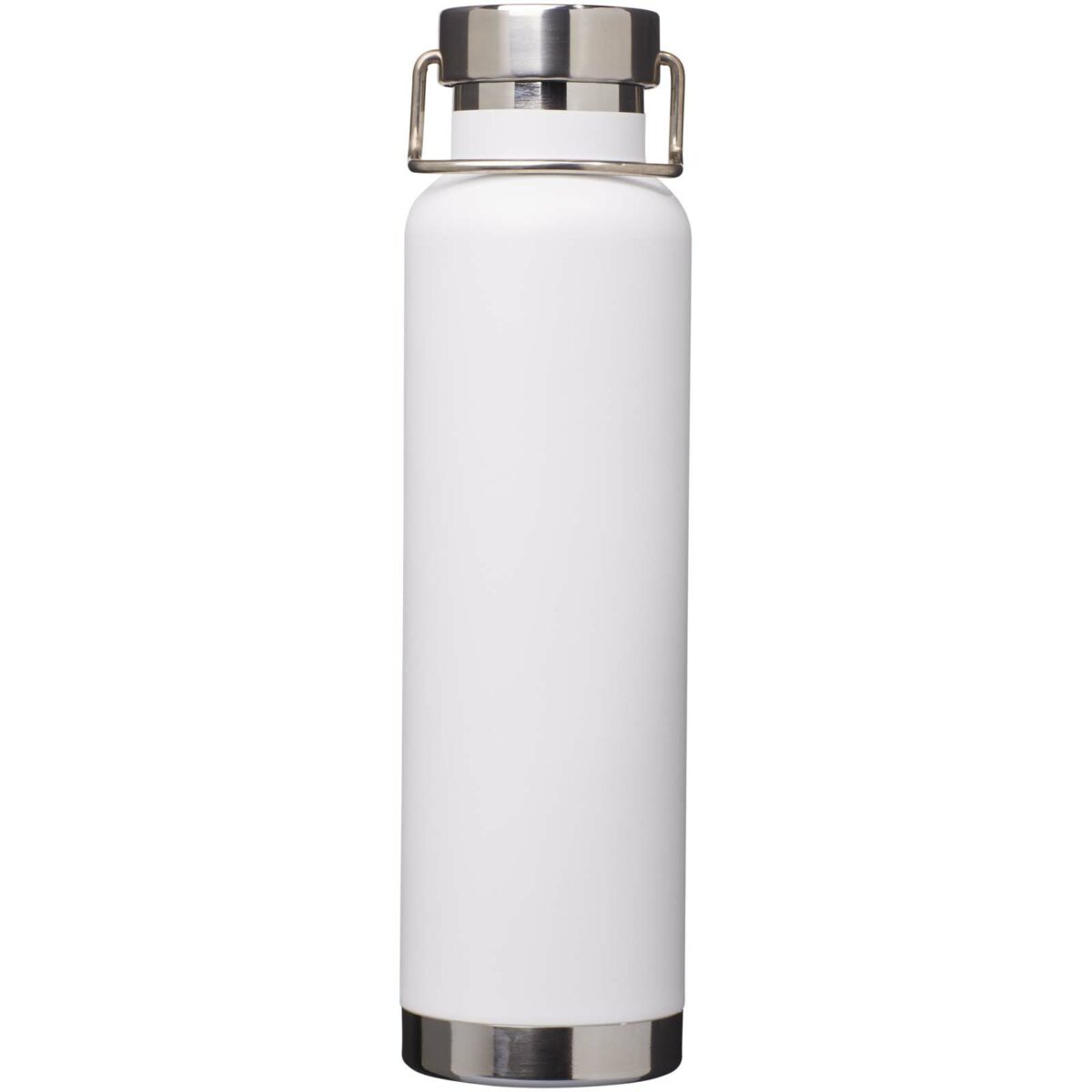 Thor 650 ml RCS recycled stainless steel copper vacuum insulated water bottle – White front view