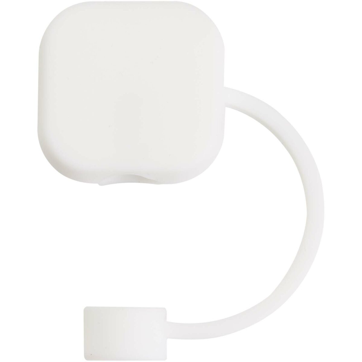 Sip silicone straw cover – White front view