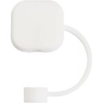 Sip silicone straw cover – White front view