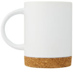 Neiva 425 ml ceramic mug with cork base – White back view