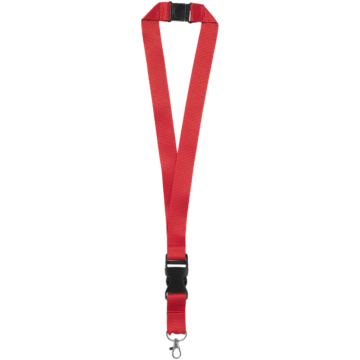 Yogi lanyard detachable buckle break-away closure – Red front view