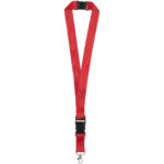Yogi lanyard detachable buckle break-away closure – Red front view