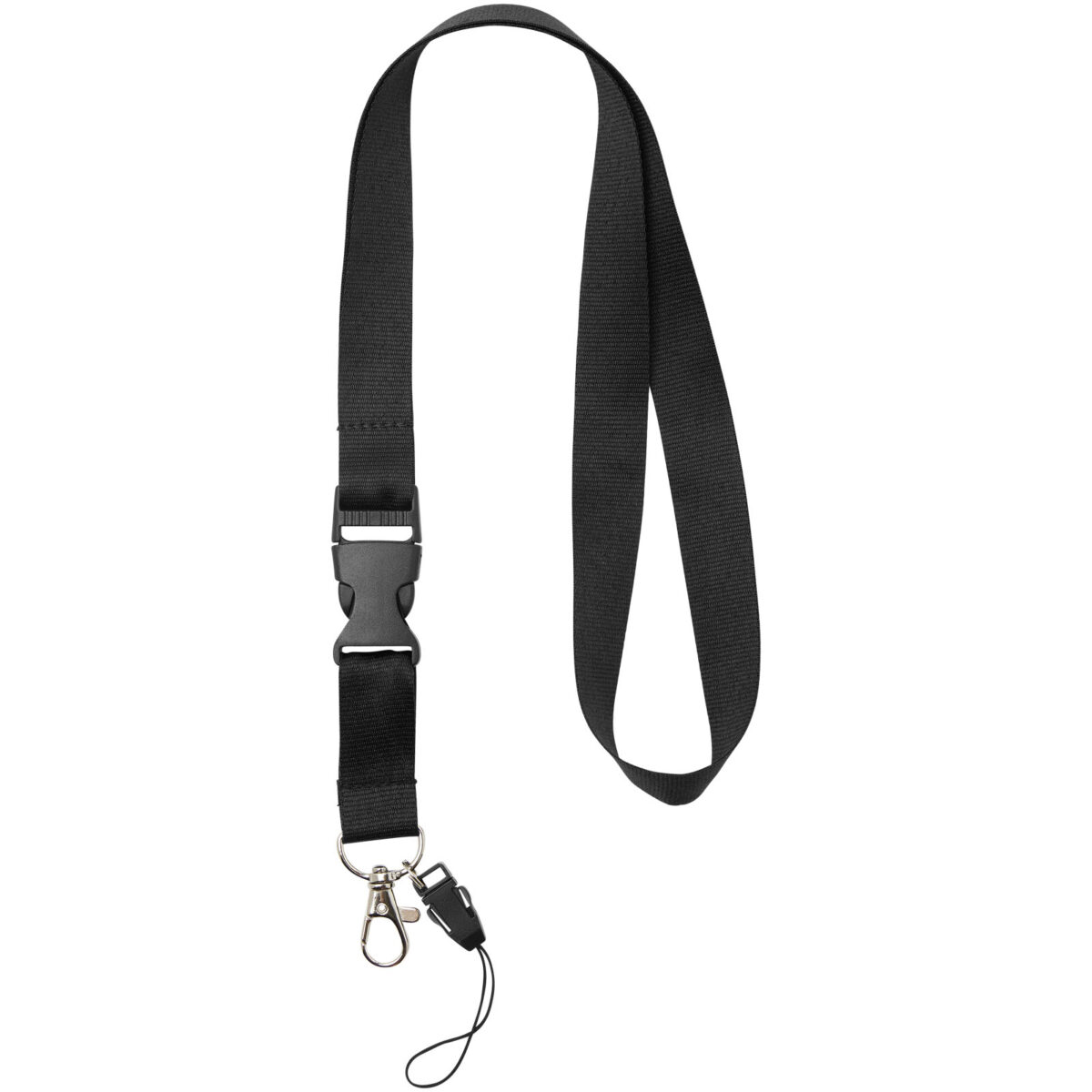 Sagan phone holder lanyard with detachable buckle – Solid black extra view