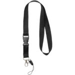 Sagan phone holder lanyard with detachable buckle – Solid black extra view