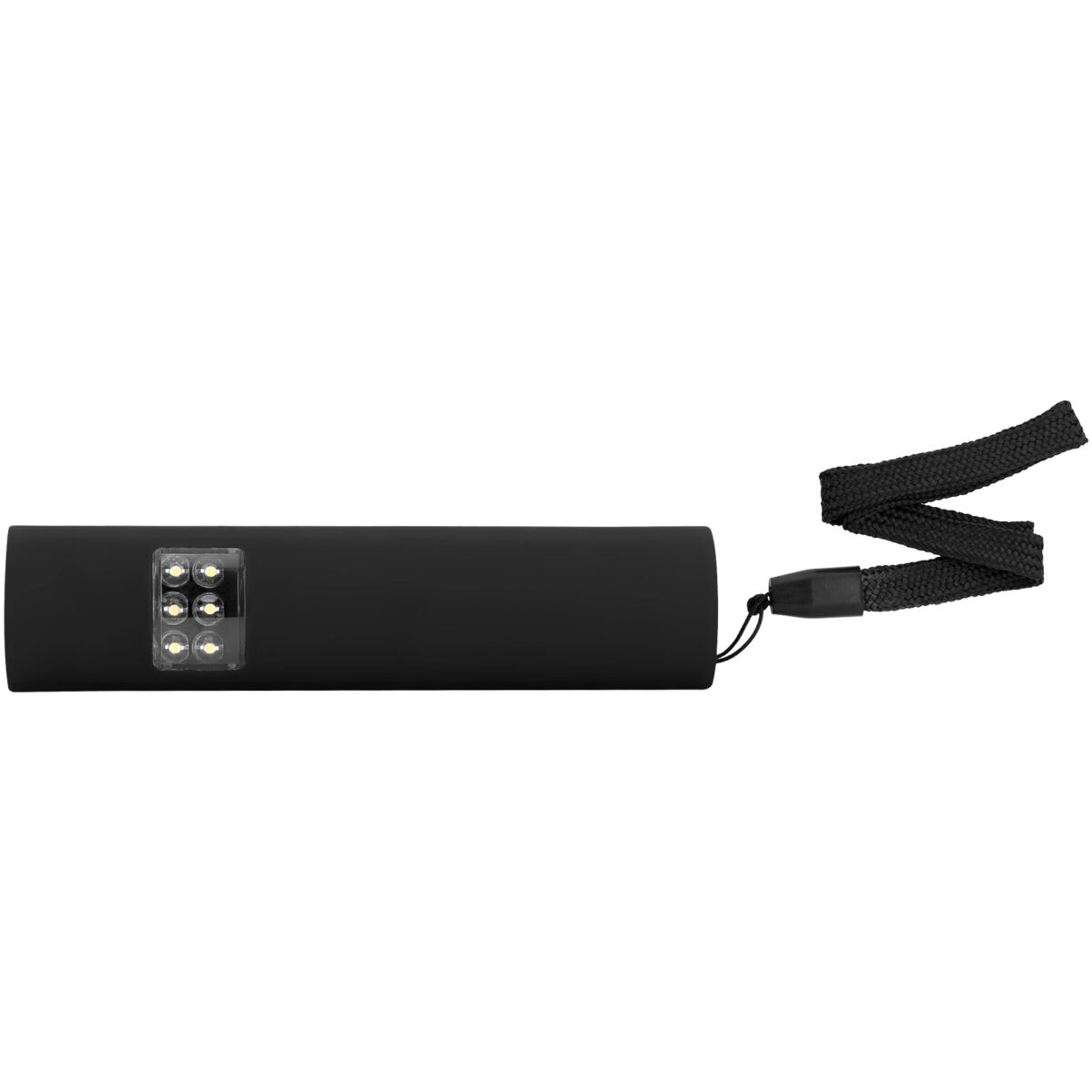 Mini-grip LED magnetic torch light – Solid black front view