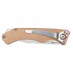 Dave pocket knife with belt clip – Wood back view