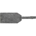 Tie luggage tag – Grey back view