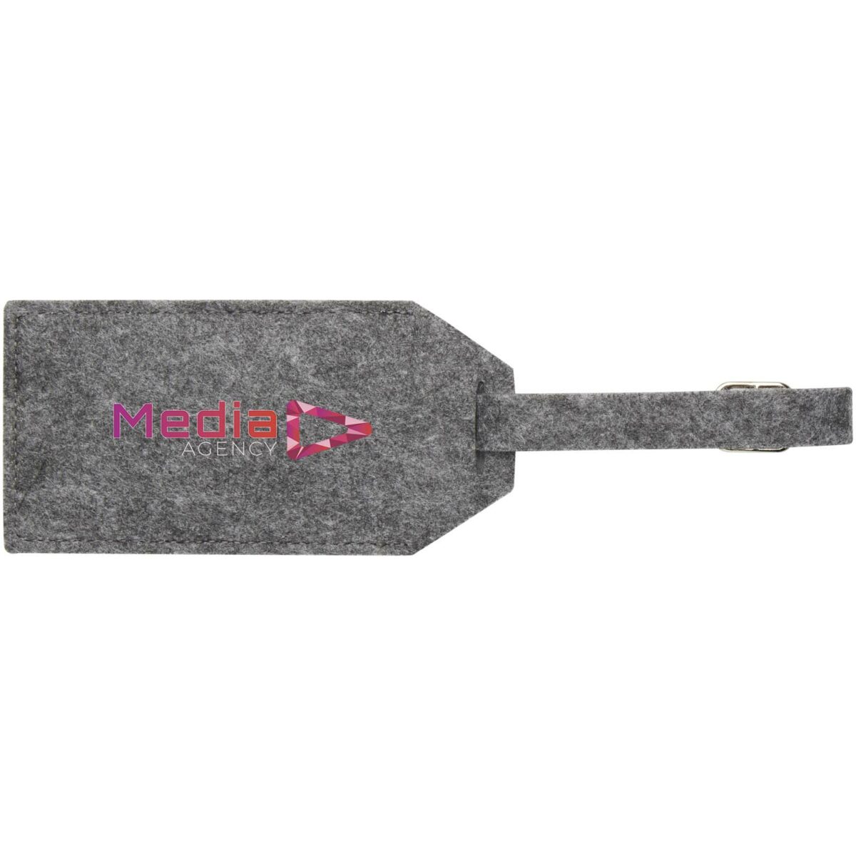 Tie luggage tag – Grey with logo