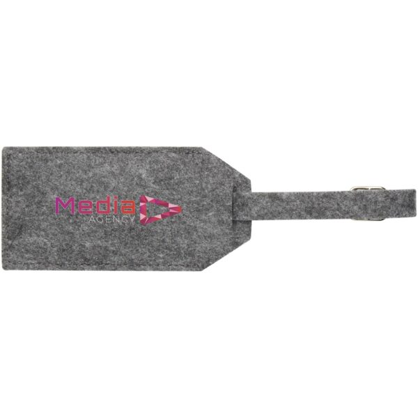 Tie luggage tag – Grey with logo