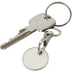 Rory keyring with trolley coin – White extra view