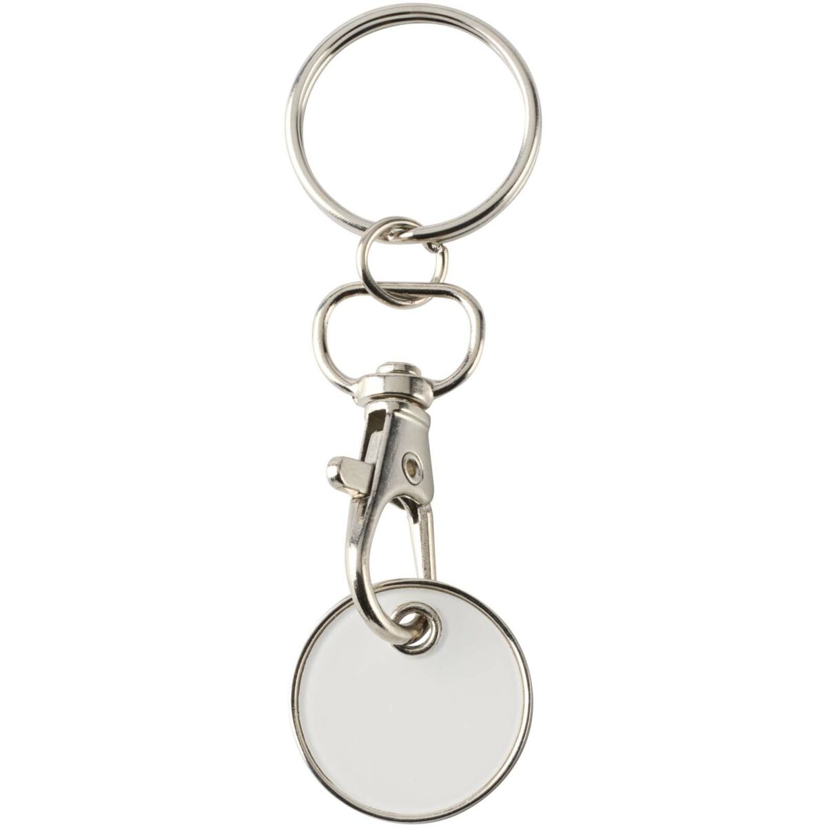 Rory keyring with trolley coin – White front view