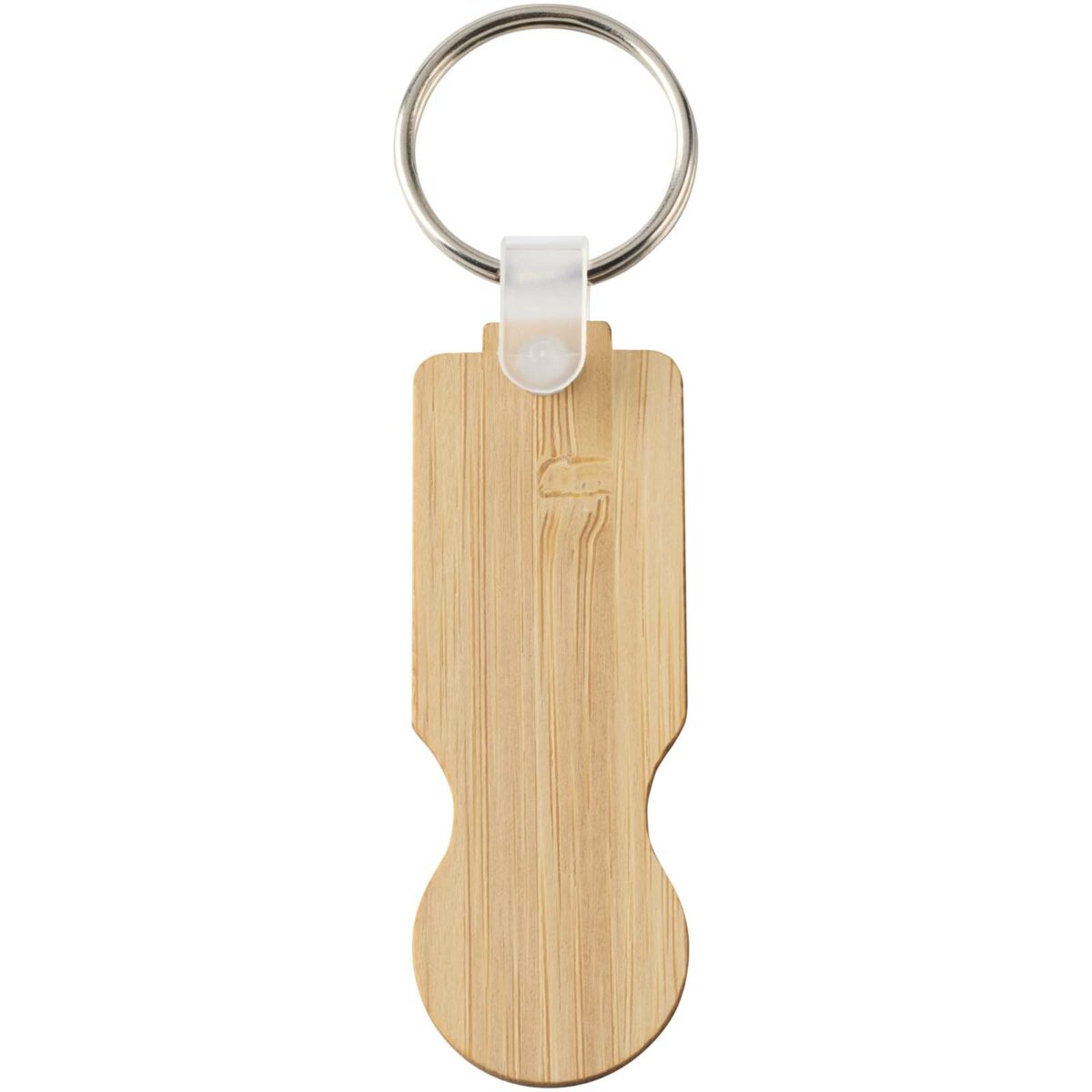Ronan bamboo trolley keychain – Natural back view