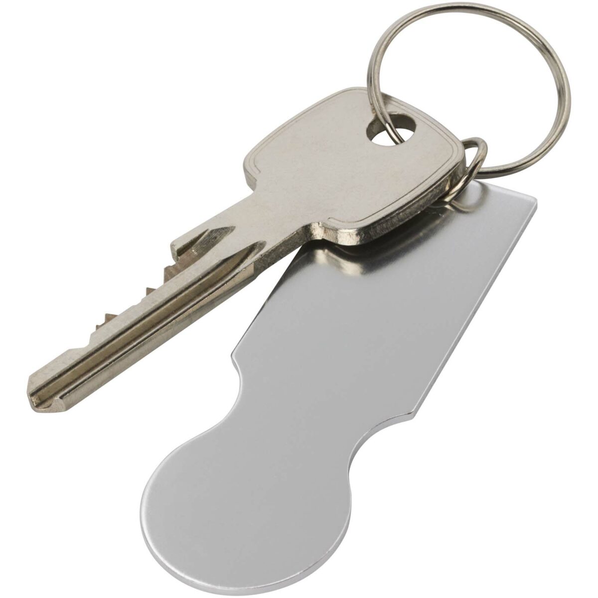 Rhea shopping cart keyring – Silver extra view